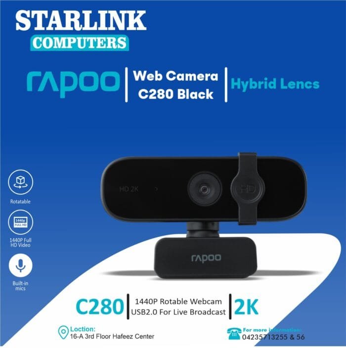 Rapoo C280 Full HD 1440P/1080P/ 720P 2KSupport Webcam